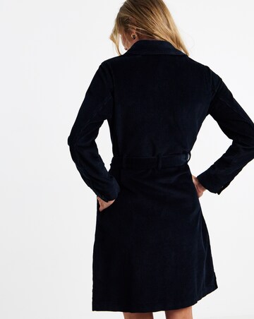 Navy Cord Shirt Dress