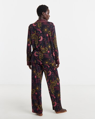 Figleaves Celestial Leopard Contrast Pyjamas