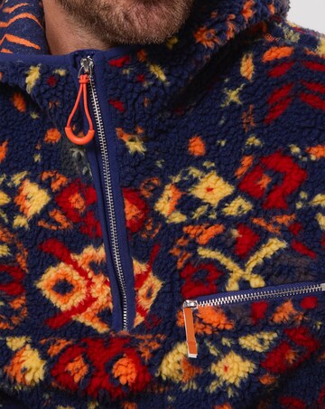Joe Browns Perfect Pattern Borg Hoodie - Navy