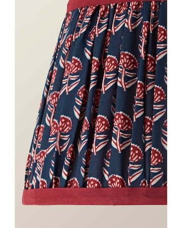 ValueLights Cyia Floral Pleated Shade with Contrast Trim