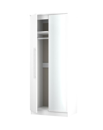 Osprey Ready Assembled 2 Door Mirrored Wardrobe - Kids