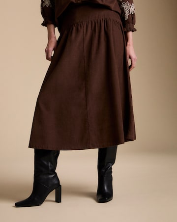 Julipa Cord Midi Skirt