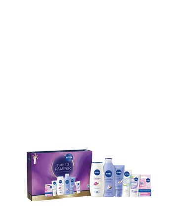 Nivea Time To Pamper 6-Piece Deluxe Skin and Lip Care Giftset
