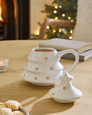 Christmas Tree Mug with Lid