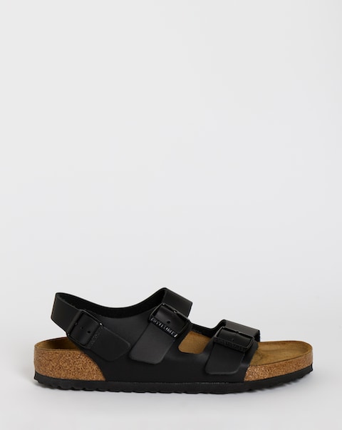 Birkenstock Classic Smooth Leather Miland Sandals - Black