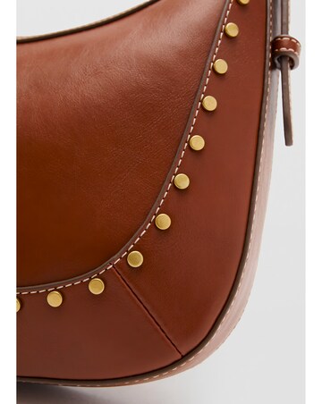 Mango Studded Saddle Shoulder Bag