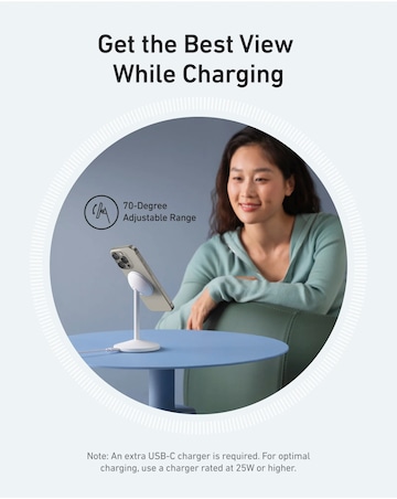 Anker MagGo 15W MagSafe Wireless Charging Stand - White