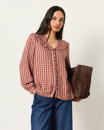 Fatface Alba Gingham Blouse
