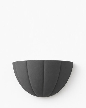 ValueLights Leonardo Dark Navy Scallop Flush Wall Light