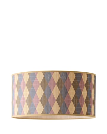 ValueLights Lori Large Diamond Print Bamboo Shade