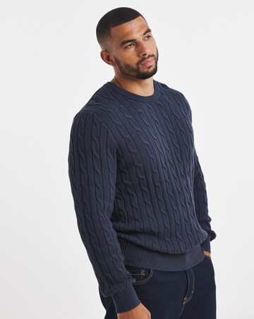 New Cable Design Crew Neck Jumper