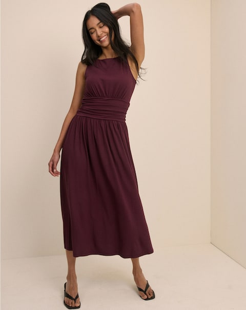 NOBODYS CHILD AYLA MIDI JERSEY DRESS