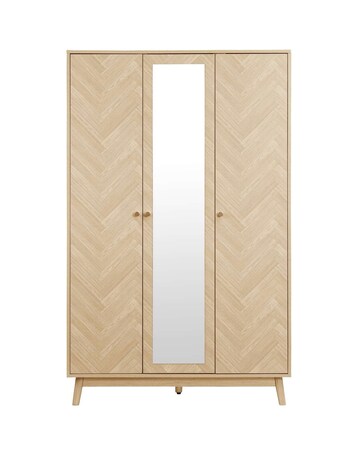 Herringford 3 Door Wardrobe With Mirror