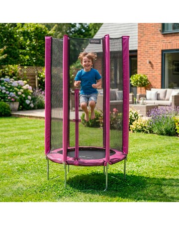 Plum 4ft Junior Springsafe Trampoline & Enclosure - Pink