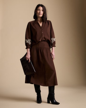 Julipa Cord Midi Skirt