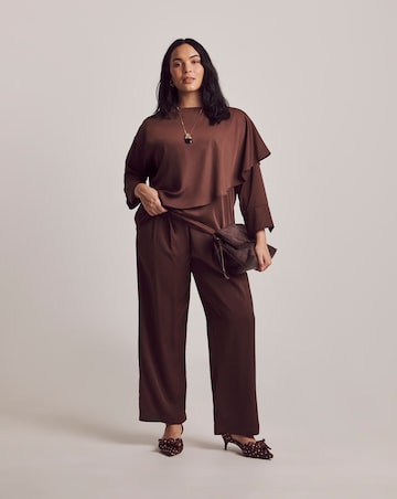 Julipa Petite Satin Straight Leg Trouser
