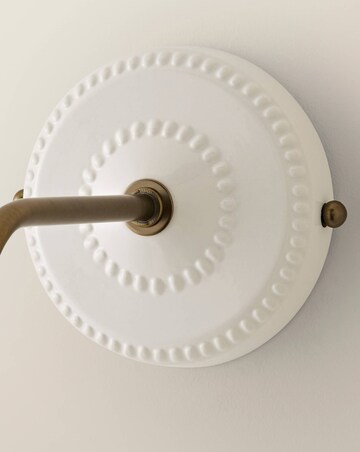 ValueLights Burford Ceramic Ribbed Adjustable Wall Light