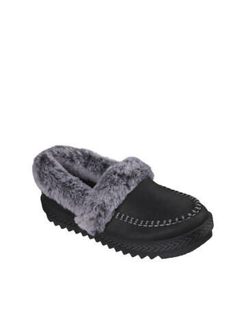 Skechers Black Bobs Cozy Kiss Snug Stitch Slippers - Standard Fit (D)
