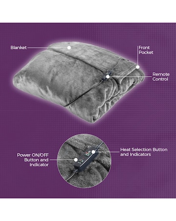 Carmen C81149GRY Heated Wearable Blanket