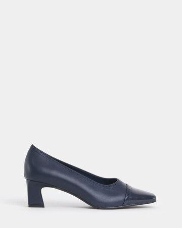Autumn Flared Block Heel Court Shoes - Extra Wide Fit (EEE)