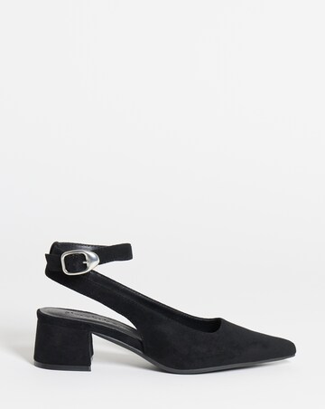 Isabella Ankle Detail Block Heel Pointed Shoes - Extra Wide Fit (EEE)