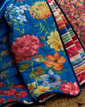 Sophie Robinson Darling Floral Reversible Stripe Bedspread