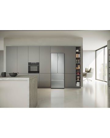 Haier HFR5719ENMG 70 FD Plain Door Refrigerator Silver + Install
