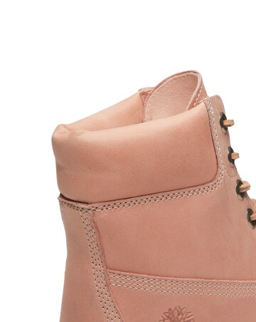 Timberland Pink Premium 6 Inch Lace Up Boots - Standard Fit (D)