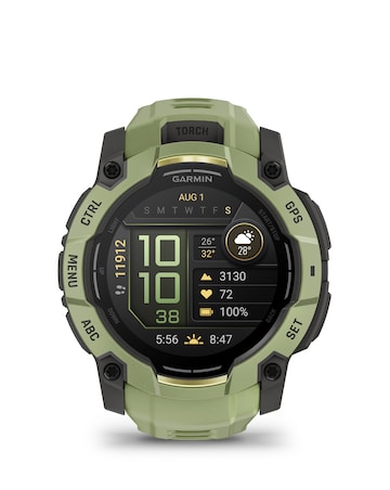 Garmin Instinct 3 AMOLED 50mm Smart Watch - Fern Green/Grey