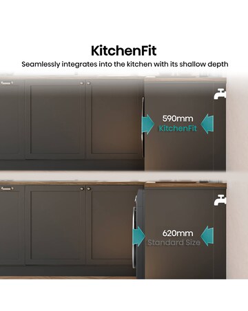 Hisense 5i 9kg KitchenFit Heat Pump Dryer Black