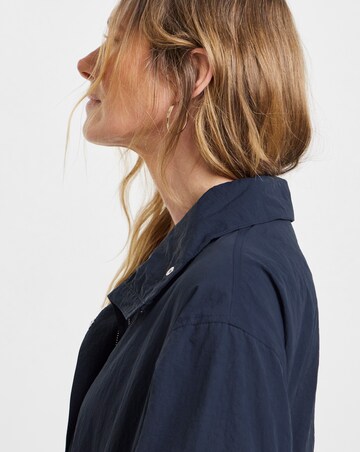 Navy Hooded Parka Jacket