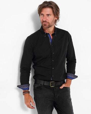 Joe Browns Distinctive Double Collar Smart Shirt - Black
