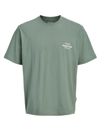 Jack & Jones Norrebro Typo Back Print T-Shirt - Green