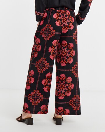 Black Paisley Wide Leg Trouser Co-ord