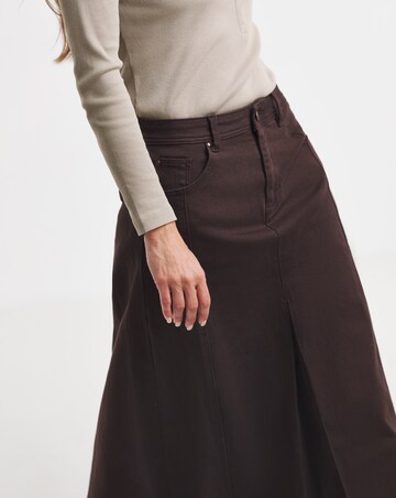 Chocolate A Line Denim Skirt