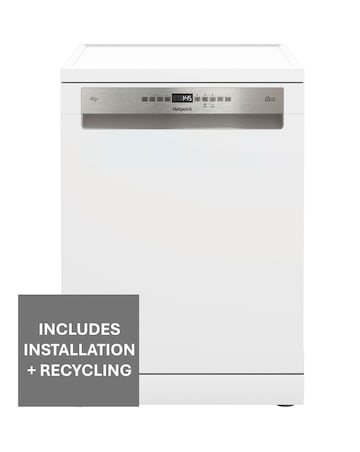 Hotpoint HD7FHP33UK Full Size Dishwasher - 14 Place Settings - White + Install