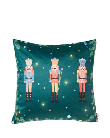 Catherine Lansfield Christmas Nutcracker Light Up Cushion