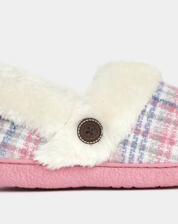 Cushion Walk Checkered Cost Full Slippers - Wide Fit (E)
