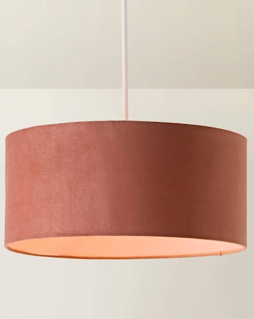 ValueLights Ashley Pink Velvet Squat Drum Shade