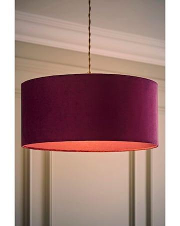 ValueLights Ashley Plum Velvet Squat Drum Shade