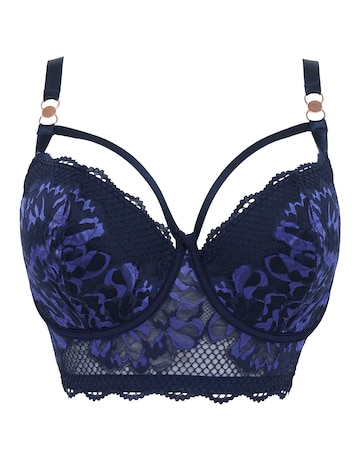 Amore Padded Balcony Wired Bra Navy Blue