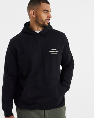 Jack & Jones Norrebro Typo Back Sweat Hoodie - Black