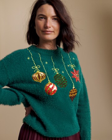 Julipa Chirstmas Bauble Fluffy Jumper