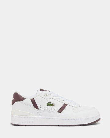 Lacoste T-Clip Trainers - White/Burgundy