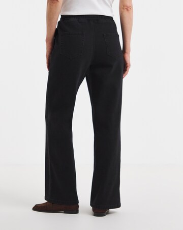 Black Wide Leg Jogger Jeans