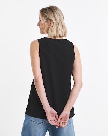 V Neck Woven Vest