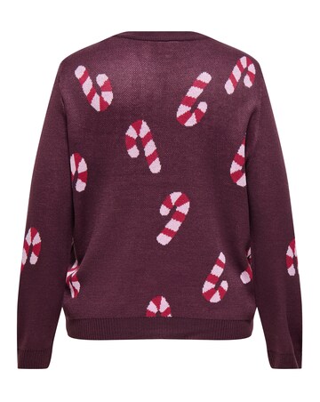 ONLY XMAS CANDYCANE KNITTED JUMPER