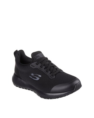 Skechers Black Workwear Squad Slip Resistant Trainers - Wide Fit (E)