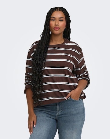 ONLY STRIPE WIDE SLEEVE JERSEY TOP
