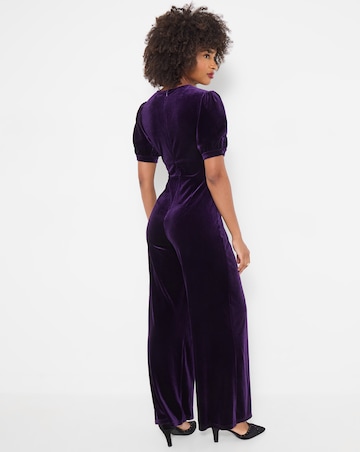 Joe Browns Gabriella Velour Wrap Front Jumpsuit Petite
